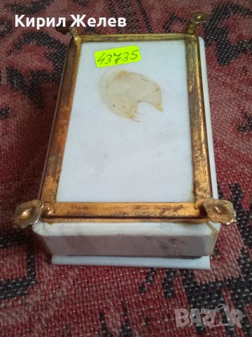 Кутия за бижута стара мраморна с бронзови крачета 43735, снимка 3 - Колекции - 44448881