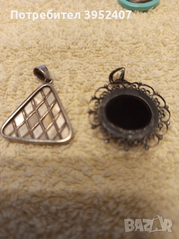 Сребърни висулки, снимка 4 - Колиета, медальони, синджири - 52296779