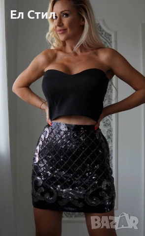 📌#Блестяща #пола със сребрист и златен ефект С М Л размер Цена 85лв/43.46 € ЕКОНТ, снимка 3 - Поли - 52631795