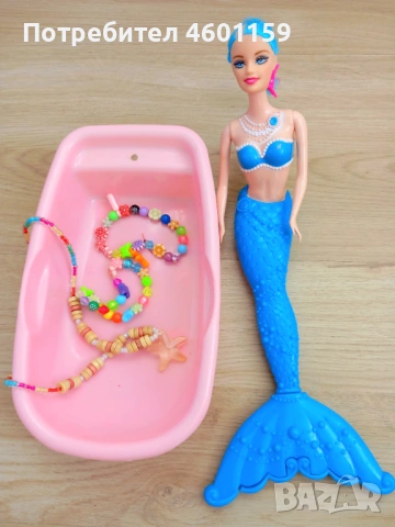 Кукла Русалка със вана, снимка 2 - Кукли - 53441323