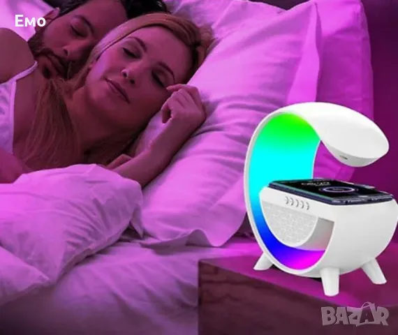 Тонколона с LED светлинки и станция за безжично зареждане / Лампа-зарядно с LED светлини и тонколона, снимка 12 - Тонколони - 47721519