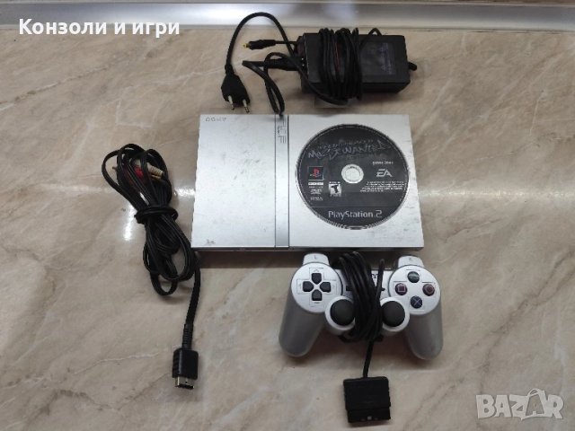 PS2 Slim Silver - NTSC + подарък NFS Most Wanted, снимка 3 - PlayStation конзоли - 51095893