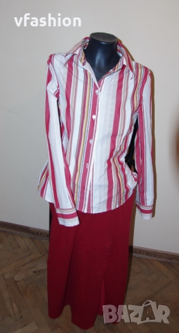 Всичко по 5 лв - Дамска риза ESPRIT - червено рае, снимка 3 - Ризи - 36087523