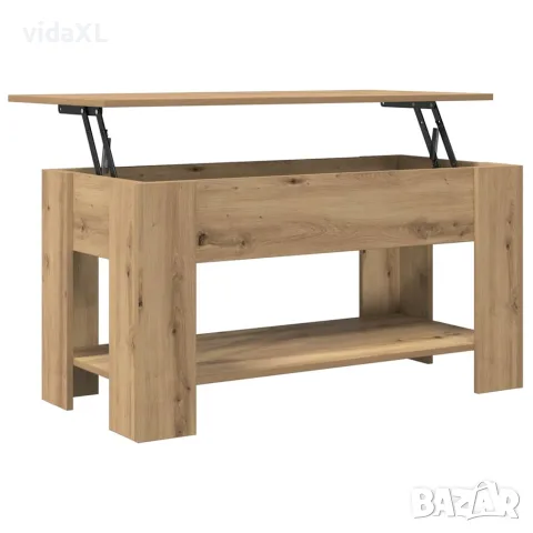 vidaXL Кафе маса, дъб артизан, 101x49x52 см, инженерно дърво, снимка 5 - Маси - 56148366