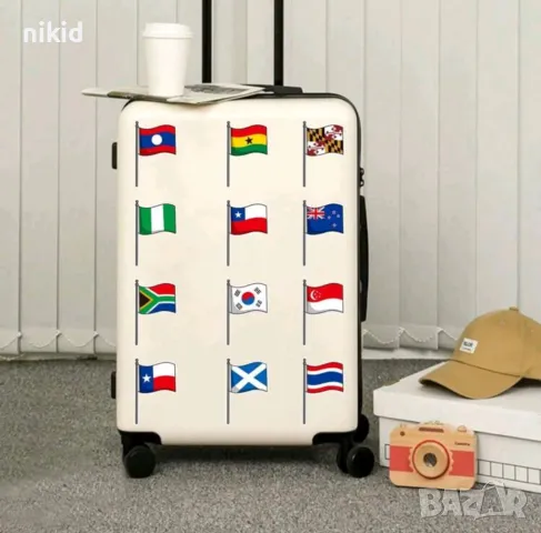 50 бр флаг знаме държави самозалепващи лепенки стикери за украса декор картонена торта парти, снимка 4 - Други - 50262544