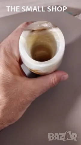 Ваза от естествен камък - мраморен оникс., снимка 6 - Вази - 48158287