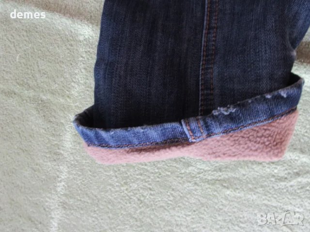 Дънков панталон с подплата за момиче, нов, размер 7-8/год./, снимка 8 - Детски панталони и дънки - 48458500