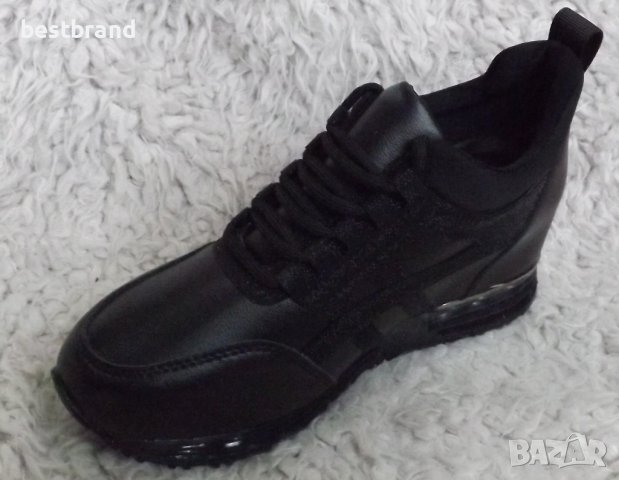 Обувки, скрита платформа, черни, код 531/ББ1/45, снимка 5 - Дамски ежедневни обувки - 39456725