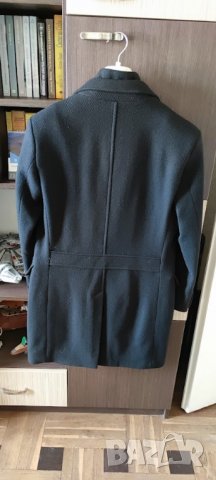 ПРОМОЦИЯ Мъжко черно палто Paruchev, снимка 2 - Палта - 34850208