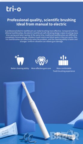 Xiaomi Mijia T100 Електрическа четка за зъби, снимка 2 - Други - 42140666