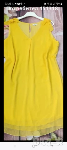 Нова лятна жълта рокля Л, снимка 1