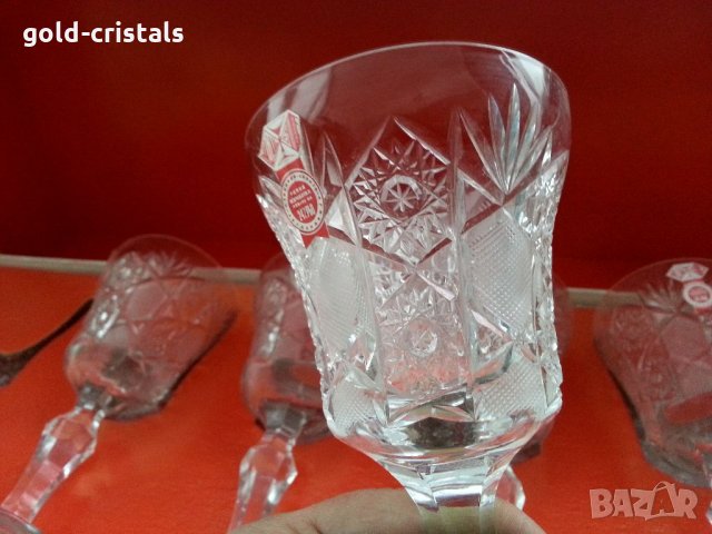 Кристални чаши , снимка 6 - Антикварни и старинни предмети - 34486808