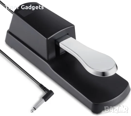 Универсален Sustain Pedal за електронни клавири и дигитални пиана – 6.35 мм, черен, снимка 4 - Други - 56117009