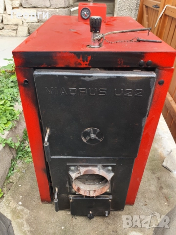 Котел на твърдо гориво VIADRUS U22 +Горелка на пелети BURNIT, снимка 1