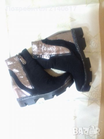 Нови боти 100% естествена кожа и велур ,N:39, снимка 5 - Дамски боти - 39836071