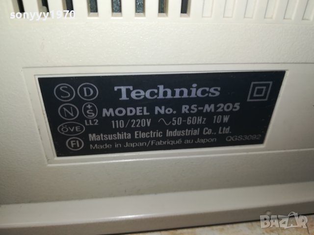 TECHNICS RS-M205 DECK MADE IN JAPAN-ВНОС SWISS LNV2706231346, снимка 13 - Декове - 41370425
