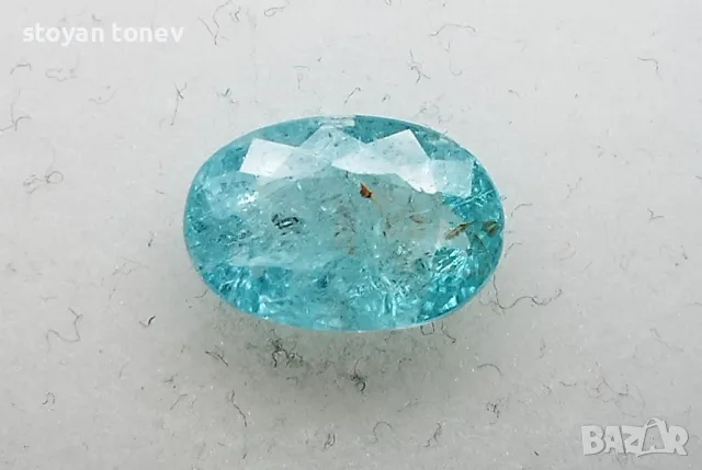 Неонов син Параиба турмалин - 2.08кт.! Сертификат! Нов!, снимка 10 - Други - 48075798