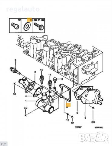 134013,гарнитура за термостат CITROEN JUMPER,PEUGEOT BOXER DIESEL 1994-2002, снимка 2 - Части - 34117657