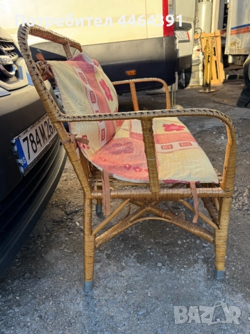 Двоен ратанов стол , снимка 3 - Градински мебели, декорация  - 52430561