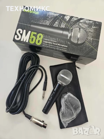 Динамичен микрофон Shure SM58 FS, кардиоиден, 50 Hz - 15 kHz, снимка 4 - Друга електроника - 51896486