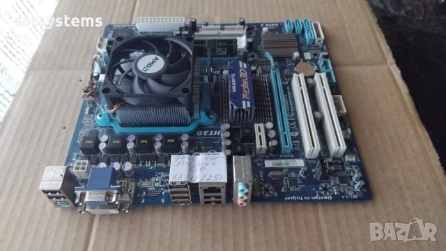 Дънна платка Gigabyte GA-MA78LMT-S2 Socket AM3 CPU+FAN+RAM, снимка 2 - Дънни платки - 52402178