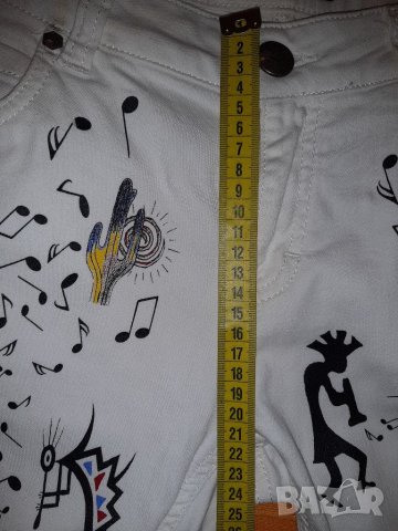 Страхотен бял панталон на PHILIPP PLEIN р-р 28, снимка 7 - Панталони - 34686692