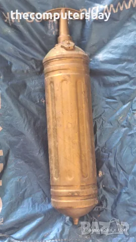 Британски месингов пожарогасител Auto Minimax Hand Pomp Type D Major, снимка 2 - Антикварни и старинни предмети - 55846648
