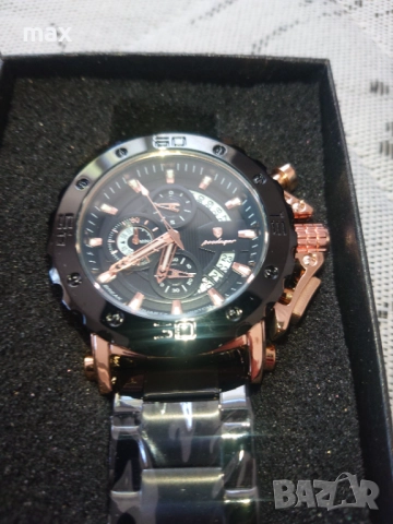 Кварцов часовник с 6 стрелки и дата ,фосфорисциращ,водоустойчив., снимка 11 - Мъжки - 52244391