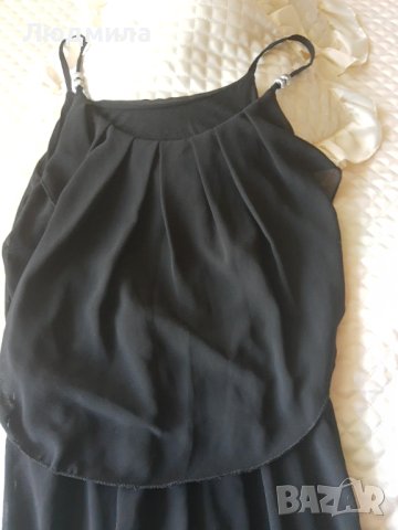 Рокля,дълга,нова,черна,коприна, снимка 4 - Рокли - 40888176