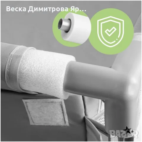 Бебешка кошара за игра и почивка 150x180 см, сива, снимка 6 - Кошарки - 55796354