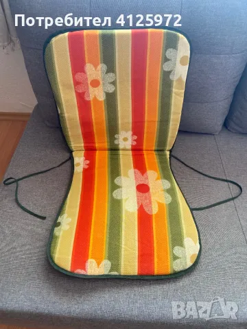 Комплект 4 бр. нови свежи градински възглавници за стол с облегалка, снимка 3 - Други - 49575847