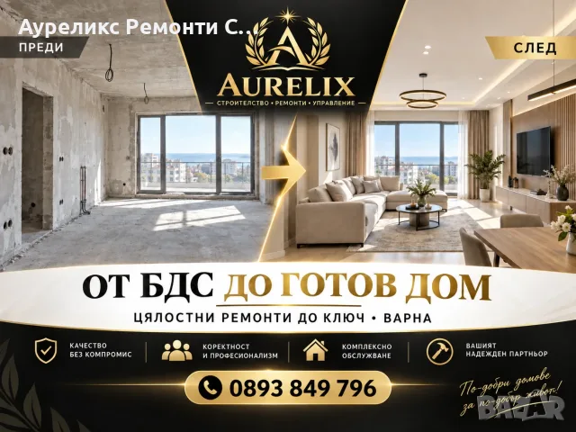 Ремонт на баня Варна | Плочки, ВиК, хидроизолация | AURELIX, снимка 3 - Ремонти на баня - 55967465
