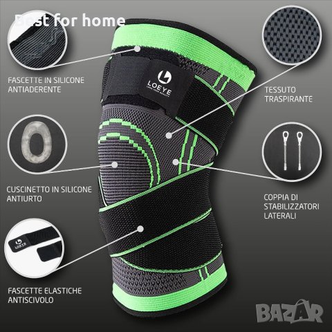 Професионална спортна наколенка LOEYE Размер М, снимка 3 - Фитнес уреди - 44237767