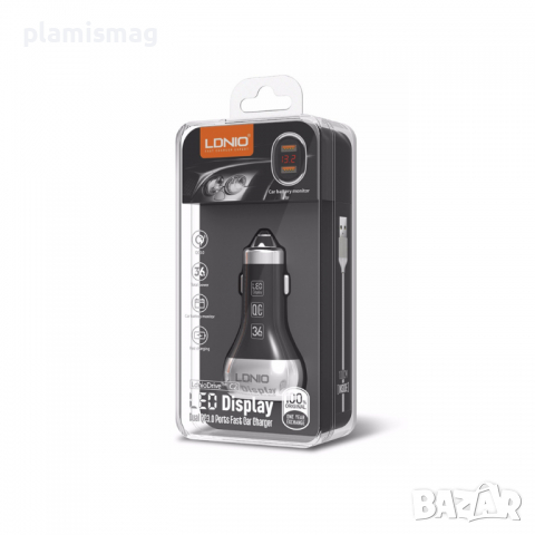 Зарядно устройство за кола LDNIO C2, 2xUSB QC3.0, С Micro USB кабел, снимка 2 - Зарядни за кола - 36287113