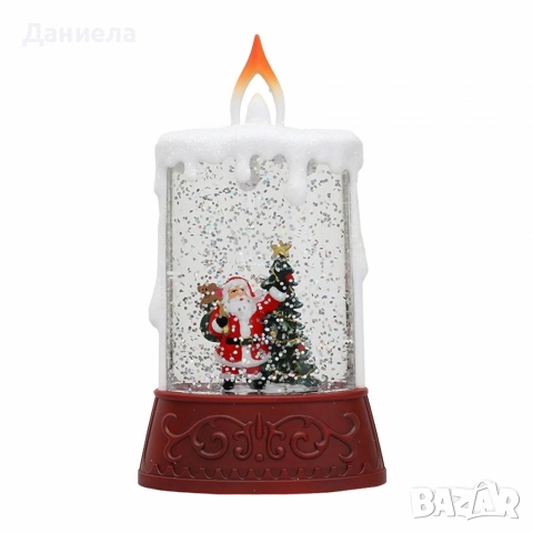 Коледна декоративна LED свещ – Безопасна, блестяща и идеална за одарък, снимка 3 - Декорация за дома - 52750010