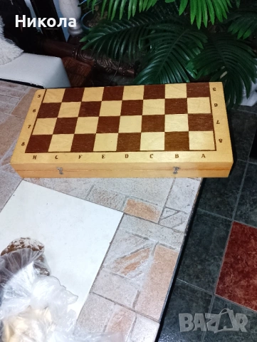 Шах-табла48/48 с дървени фигури и пулове, снимка 5 - Шах и табла - 49643262