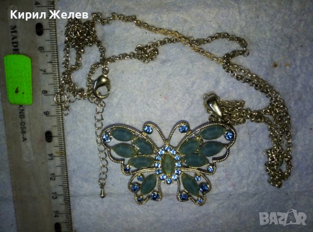 ШИКОЗНА ВИНТИДЖ АРТ БРОШКА - МЕДАЛЬОН ПЕПЕРУДА с ИСКРЯЩИ ФАСЕТИРАНИ КРИСТАЛИ 38889, снимка 7 - Колиета, медальони, синджири - 42117528