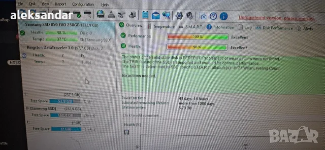 Ssd samsung evo 850 на 41дни , снимка 2 - Твърди дискове - 55868763