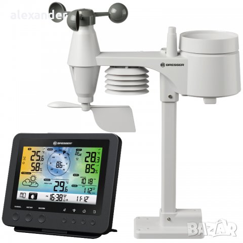 BRESSER WIFI Метеорологична станция с 5 в 1 външен сензор и цветен дисплей	
