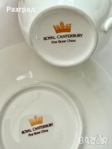 Два сета чашки с чинийки от английски костен порцелан, снимка 10 - Чаши - 49461091