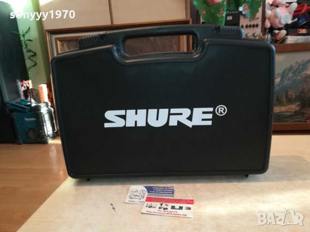shure-2бр безжични микрофони с куфар-обява 0902221104, снимка 3 - Микрофони - 35726343