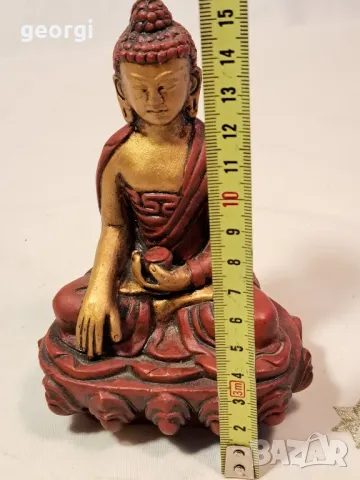 керамична статуетка Седящите Буда  7/2, снимка 3 - Статуетки - 49775349