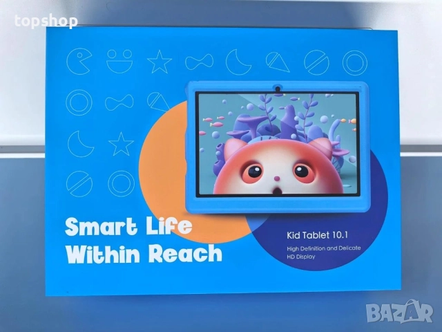 Нов Yicty Детски таблет 10.1" Android 13 с тъчскрийн 1280x800 IPS четириядрен 6GB RAM / 64GB ROM, снимка 7 - Таблети - 51636302