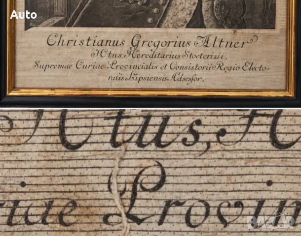 Рядка музейно гравюра от 1750 г. – Johann Martin Bernigeroth / Christian Gregor Altner, снимка 2 - Антикварни и старинни предмети - 56197485