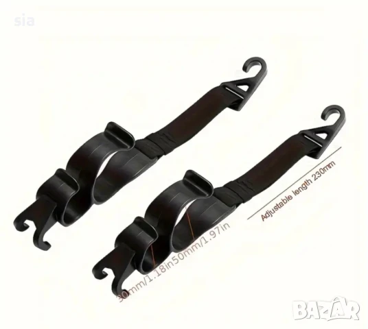 Закачалка за кола, Държач за подглавник, черен, снимка 2 - Аксесоари и консумативи - 50794751