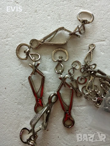 SPRENGER Карабинер тип ножица,за каишка, нашийник за куче (стомана, никелиран)