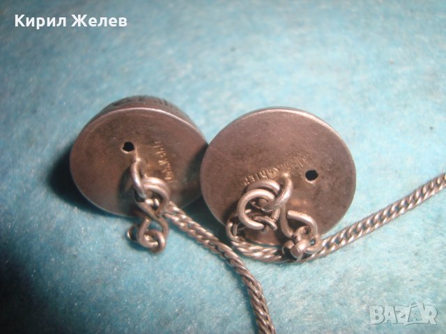 2 УНИКАЛНИ СТАРИ СРЕБЪРНИ УКРАШЕНИЯ с ЕМЕРАЛД СМАРАГД РЪЧНО ОРНАМЕНТИРАНИ с ЩЕМПЕЛ на АТЕЛИЕТО 26341, снимка 4 - Антикварни и старинни предмети - 34853404