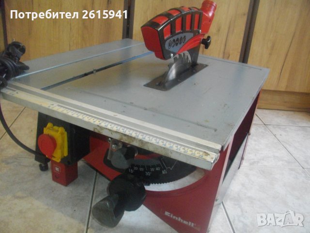 1200W/ф210мм/Рязане 45мм-Стационарен Настолен Циркуляр-Почти Нов-15,5 кг-Einhell RT-TS-1221-Отличен