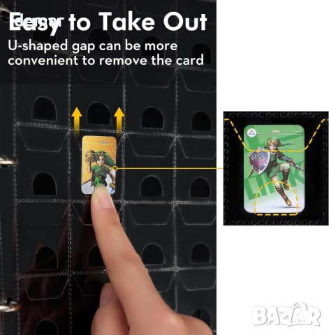 400+ класьор за карти Mini Amiibo, с 20 ръкави, Zelda NFC (2,1x3,1 см), снимка 3 - Други - 42650255