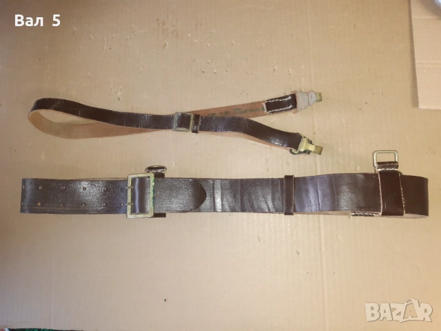 Стар военен строеви офицерски колан с портупей , униформа